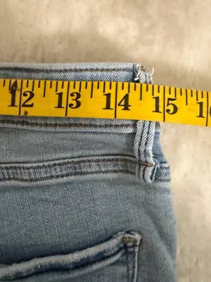 Abercrombie & Fitch Light Blue High-Rise Cropped Button-Fly Jeans Ankle Stretch thumbnail 5