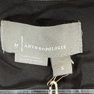 Anthropologie Metallic Carbon Tiered Maxi Dress Smocked Waist Short Sleeve S NEW thumbnail 2