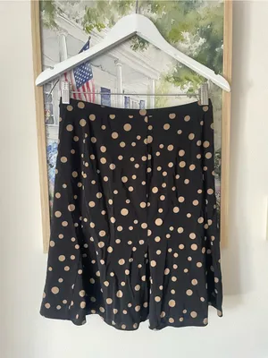 GAP Y2K Vintage Stretch Polka Dot A-Line Knee Length Mini Skirt Small thumbnail 4