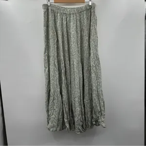 Lulus Sweet and Flirty Sage Green Floral Print‎ Two Piece Crop Top & Skirt XL thumbnail 6