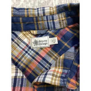 Alpine Design Womens AD Hike Midweight Flannel Navy Brown Rock Plaid ADW24300 S‎ thumbnail 2