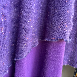 Purple Asymmetrical Pullover Mock Neck Sweater Women's Oversized Knit Top Tunic thumbnail 7