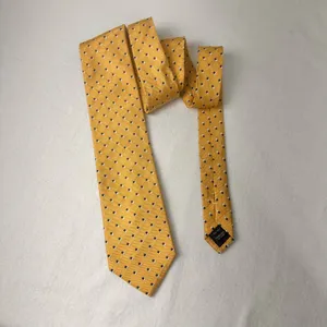 Jos.A.Bank Silk Tie Men's Necktie Executive Collection Yellow Blue Geometric thumbnail 2