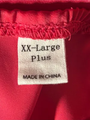 XXL Plus Hot Pink Satin Cowl Neck Ruched Slip Midi Dress Cocktail Party GUC thumbnail 4