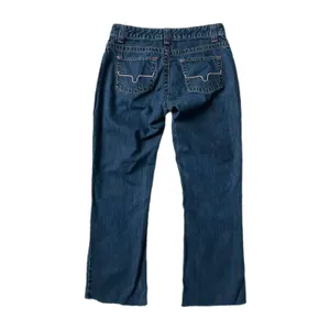Kimes Ranch Francesca Jeans Cotton Blue Bootcut Raw Hem USA Made Size 4 thumbnail 3