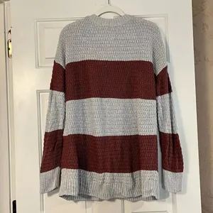 Old Navy Stitchy Pink Stripe Sweater Tunic XL thumbnail 3