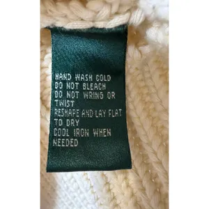 Lauren Ralph Lauren Cable Knit Shawl Collar Pullover Cream Sweater Womens| Large thumbnail 3