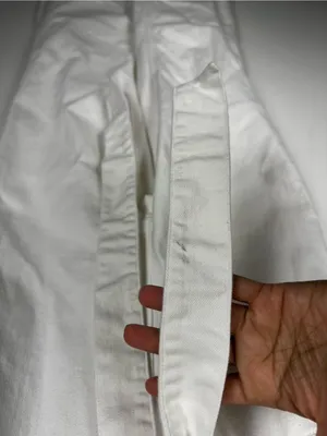 Alice + Olivia White Jean Belted Gorgeous Jumpsuit Women’s Sz 25 thumbnail 7