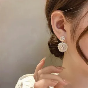 Elegant Flower Dangle Drop Earrings for Women thumbnail 4