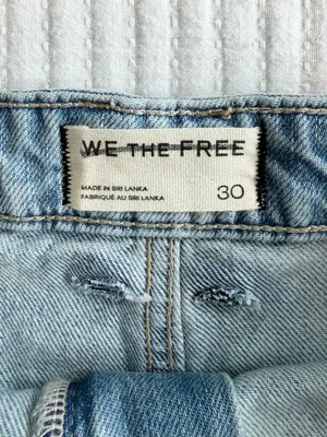 Free People Bettie Sailor Shorts in Light Wash by We The Free Size 30 NWT thumbnail 4