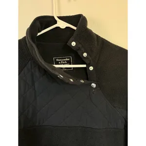 Abercrombie‎ & Fitch Black Quilted Snap Long Sleeve Black Sweatshirt Size XS thumbnail 3