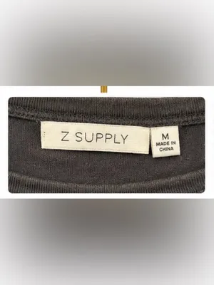 Z Supply Charcoal Gray T-Shirt Swing Dress – Size Medium thumbnail 3