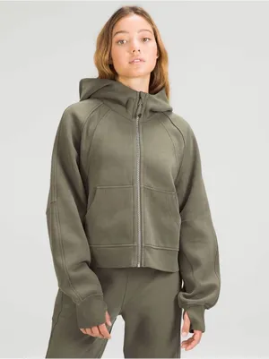 LULULEMON Olive Green Scuba Oversized Full Zip Hooded Jacket Size XS/S thumbnail 4