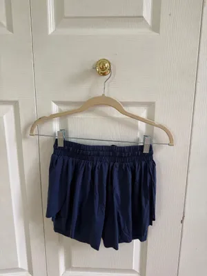 Shein Flowy Shorts Navy  thumbnail 2
