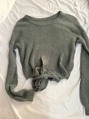 Hollister front tie knit sweater size XS thumbnail 1
