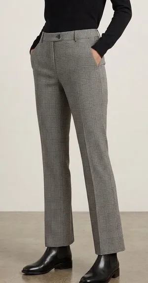 Calvin Klein Black White Houndstooth Plaid Modern Fit Trouser Pants Size 4 thumbnail 1