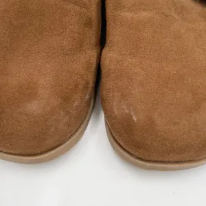 Old Navy Women's Faux Suede Clog Shoes Size 8 Chestnut Brown Chunky Buckle Y2K thumbnail 4