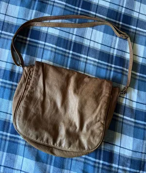 Emily Ann of Boca Raton Brown Leather Crossbody Messenger Bag thumbnail 1