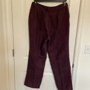 EUC Vintage Birch Hill‎ women’s dark purple faux suede casual pants size 10 thumbnail 5