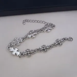 Cross Link Chain Bracelet for Men Women Streetwear Hip Hop Punk Unisex Style thumbnail 3