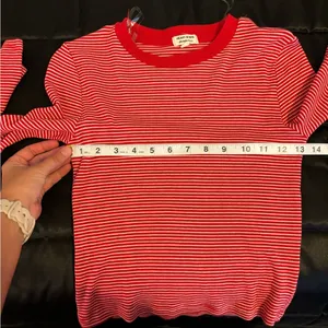 Heart & Hips Red Striped Cropped Long Sleeve Top Size Small thumbnail 7