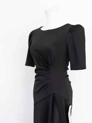 Xscape - ruffle puff-sleeve evening gown thumbnail 10