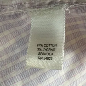 Banana Republic Womens Non-Iron Fitted Gingham Plaid Button Down Lilac Size 8 thumbnail 4