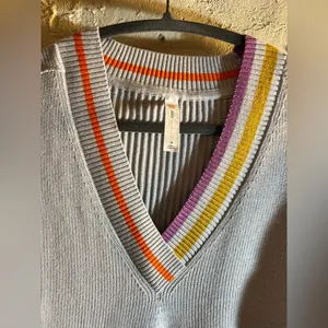 Anthropologie Daily Practice NWT multicolor Striped V-Neck Sweater dress, lovely thumbnail 7
