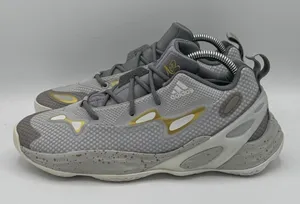 Adidas Exhibit A Candace Parker Womens Basketball‎ Shoes Sz 8.5 Gray Gold GY0992 thumbnail 1