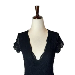 Nightcap Victorian Dress Women XS Black V‎ Neck Short Sleeve Lace Whimsigoth thumbnail 5