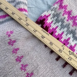 Solutions size L Fair Isle oversized casual sweater Pink Size L thumbnail 6