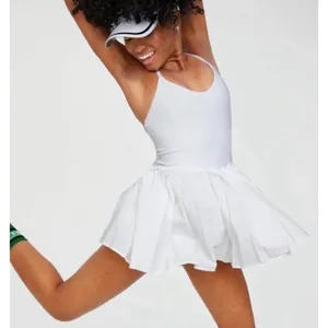 OFFLINE by Aerie Real Me Pleated Tennis Dress Small White Activewear Athleisure thumbnail 1