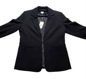 Ellison Blazer Women Small Black Notch Lapel Stretch Professional Career thumbnail 1