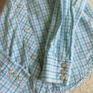 Aeropostale Vintage Y2K Plaid Pearl Snap Button Down Western Shirt - Sz Small thumbnail 7