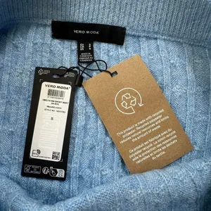 NWT Vero Moda Skirt S Womens Blue Cable Knit Mini thumbnail 3