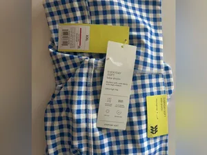 All in Motion Everyday Soft Ultra High-Rise Bike Shorts 6" Blue Gingham thumbnail 5