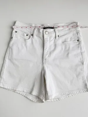 Calvin Klein Jeans White High Rise Denim Shorts Size 8 Classic Summer thumbnail 8