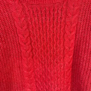 Abercrombie Fitch Red Cable Knit Sweater Women Medium Cozy Warm‎ Winter Holiday thumbnail 4
