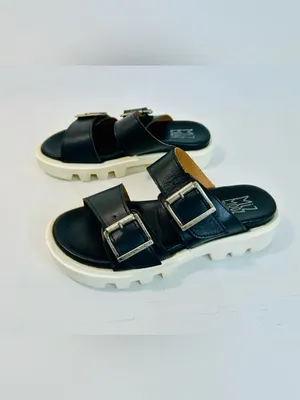 Miz Mooz Peyton Black Leather Lug Sole Platform Slide Sandals Size 39/US 8.5-9 thumbnail 5