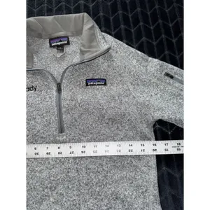 Patagonia Women's Gray Better Sweater 1/4 Zip Sweatshirt Embroidered Sz Small thumbnail 6