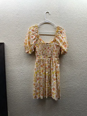 Billabong Dress Floral Mini Yellow thumbnail 2