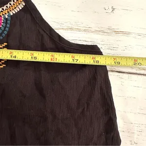 Maurices Tank Top Womens L Black Rayon Embroidered Lightweight Boho Flowy New thumbnail 11