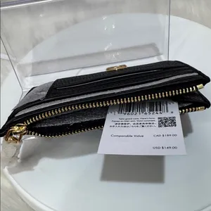 Kate Spade Black Card Wallet with Gold Accent thumbnail 4
