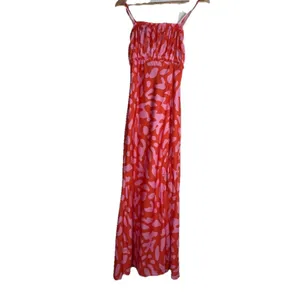 Lost + Wander Sweet Envie Midi Slip Dress Size M Satin Ruffled NWT Square Neck‎ thumbnail 3