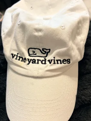 Vineyard Vines White Cap with Black Embroidered Whale thumbnail 2