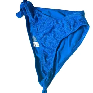 NWOT Sugar Beach Cobalt Blue Glitter Chevron Swim Bikini Set Sz Medium thumbnail 13