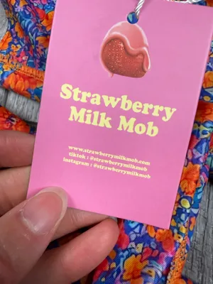 Strawberry Milk Mob Apres Bikini Set Pink Size M thumbnail 13