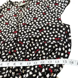 Maeve Anthropologie Odilla Dress Womens L Black Red‎ Sunglasses Belted Wedding thumbnail 11