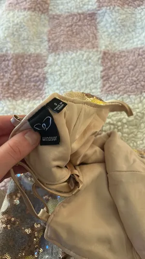 Windsor Dress Mini Sequin Gold thumbnail 4