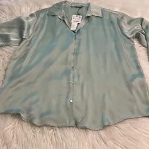 ZARA shirt with long sleeve silky feeling see all pictures brand new with tag thumbnail 12